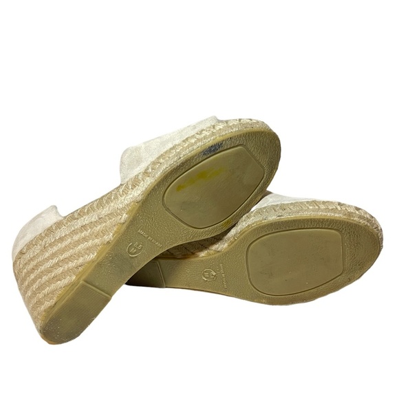 Vince Sonora Suede Asymmetrical Wedge Espadrilles Sz. 8.5 - Picture 5 of 6
